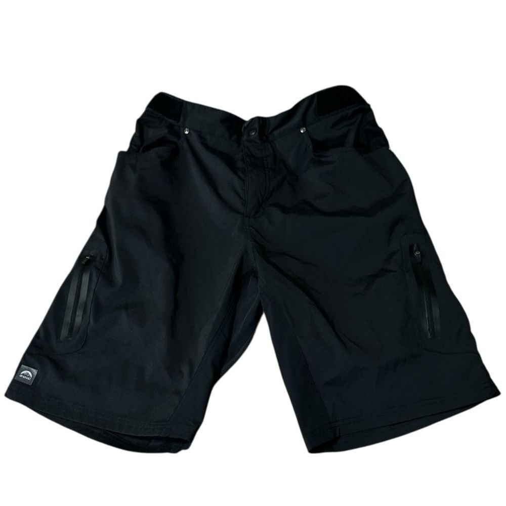 Zoic Ether MTB Shorts Men’s XL Black 12” Inseam Cycling Mtn Bike Lightweight
